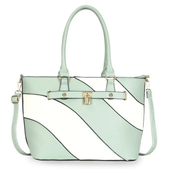 Tote Light Green And White Stripe Handbag Prime Heritage Gifts tote-light-green-and-white-stripe-handbag-prime-heritage-gifts