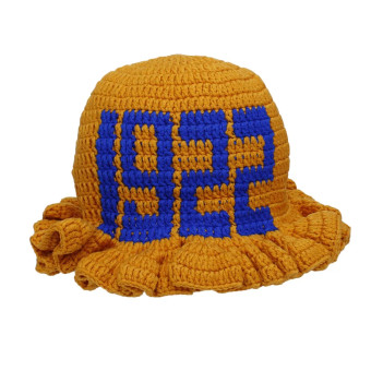 SGRHO Gold Crochet Ruffle 1922 Bucket Hat - Prime Heritage Gifts display picture 3
