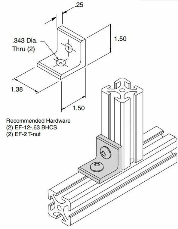 Corner Angle, 1.5x1.5x1.38