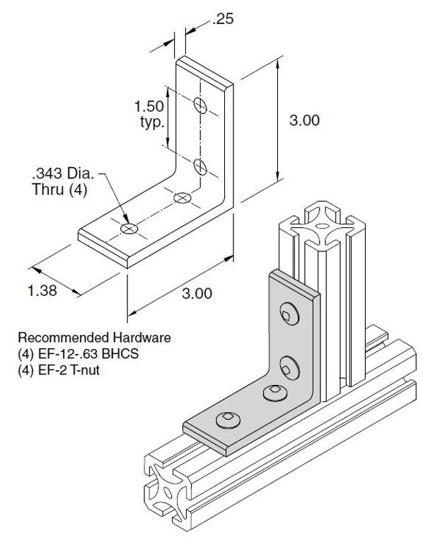 BLB-3 Black Corner Angle