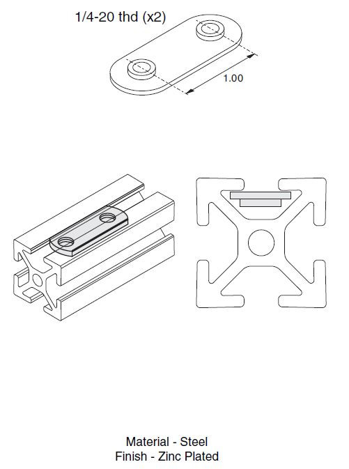 11-360  Double T-Nut