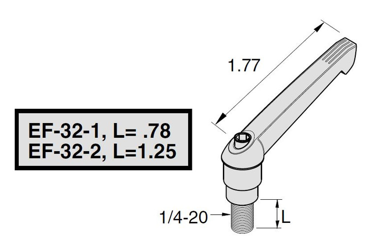 EF-32 Adjustable Locking Handle (male)