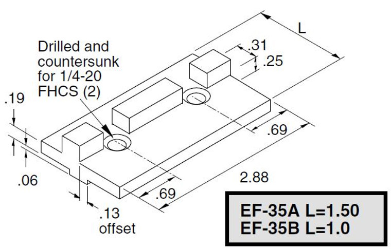 EF-35 Offset Bearing Block