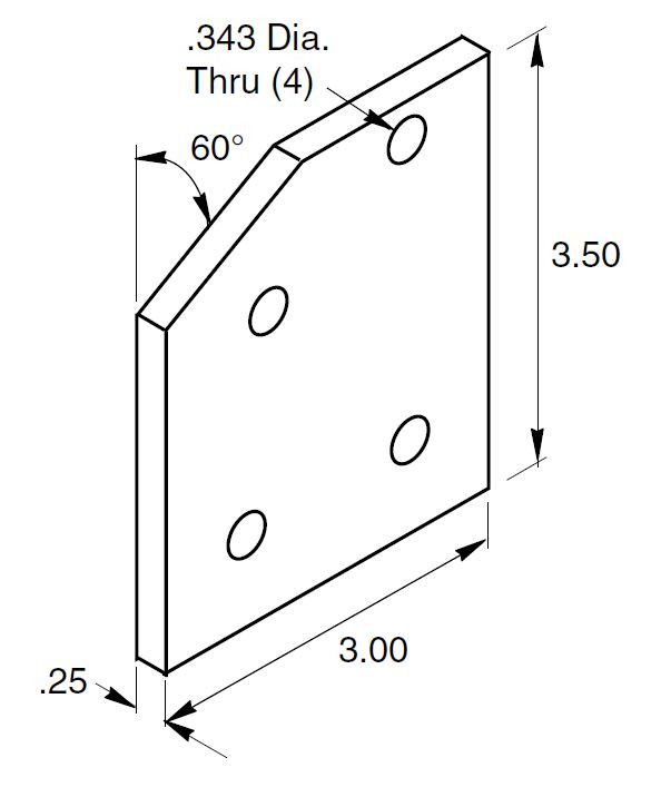 EB-128  60deg Joining Plate