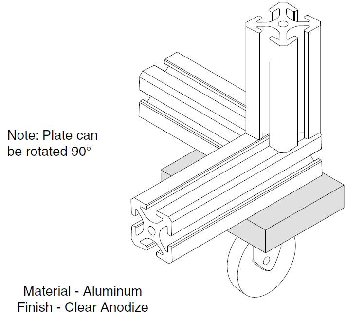 EBP-5A Caster Mount Plate