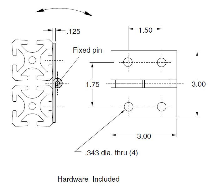 EF-72 Steel Hinge