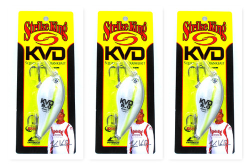 (3) Strike King KVD 8.0 Square Bill 4 1/4" Crankbaits 1.5 Oz Sexy Blue Back Herring Brand New