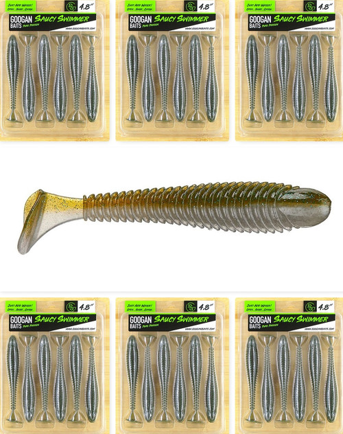 (6) Packs Googan Squad Pure Passion 4.8" Saucy Swimmer Swimbaits Magic Shad Brand New