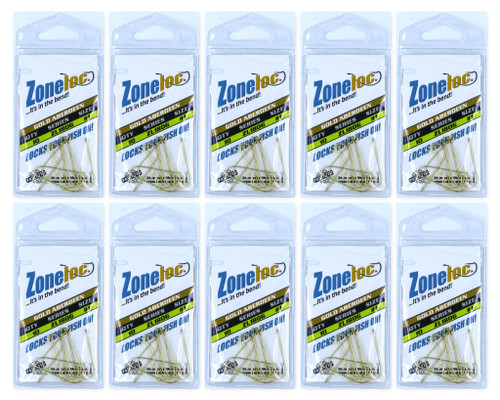(10) Packs Zoneloc Gold Aberdeen Crappie Hooks #1 ZL180G WHOLESALE LOT ! FREE SHIPPING