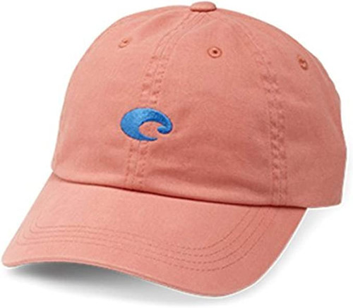 Costa Del Mar Mini Logo Coral & Blue Adjustable Hat Cap Brand New With Tags FREE SHIPPING