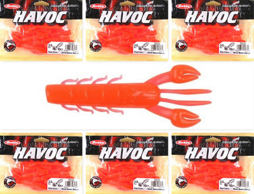 (6) Unopened Bags Packs Berkley Havoc 3 1/2" Skeet Reece Slop Craw Methiolate Brand New FREE SHIPPING