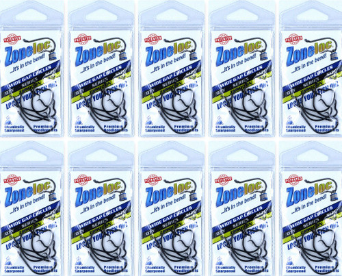 (10) Packs Zoneloc Wide Gap Circles Fish Hooks Size 4/0 ZL900BN-4/0 Brand New FREE SHIPPING