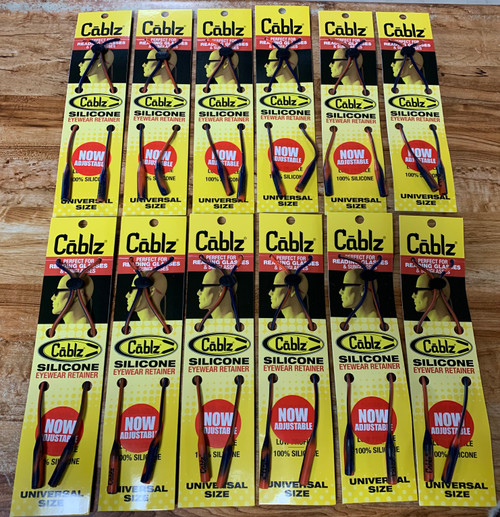 (12) Cablz Suglass Retainer Silicane Adjustable WHOLESALE LOT 