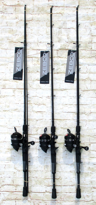 (3) Zebco Omega Z03 Pro Spincast Fishing Rod And Reel Combos FREE SHIPPING