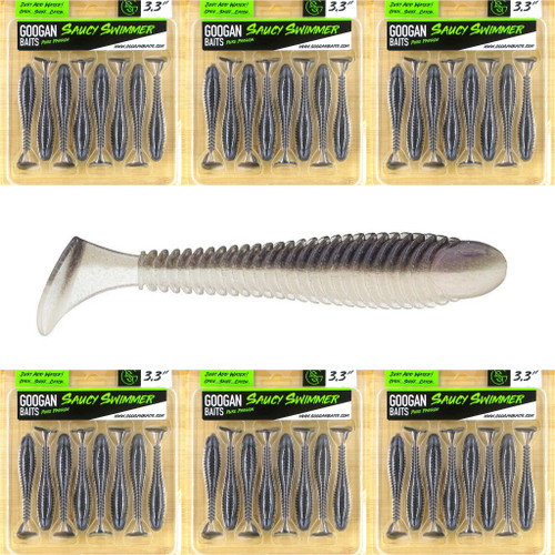 (96) Packs Googan Squad Pure Passion 3.3" Saucy Swimmer Swimbaits Pro Blue Red Brand New FREE SHIPPING