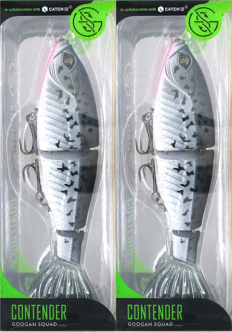 (2) Googan Squad 7" Slow Sinking 1 3/4 Oz Contender Swimbaits Crappie Brand New FREE SHIPPING