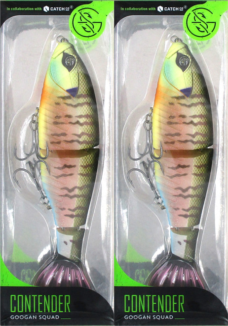 (2) Googan Squad 7" Slow Sinking 1 3/4 Oz Contender Swimbaits Bluegill Brand New FREE SHIPPING
