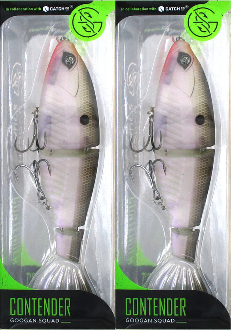 (2) Googan Squad 7" Slow Sinking 1 3/4 Oz Contender Swimbaits Gizzard Shad Brand New FREE SHIPPING