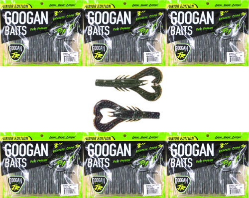 (6) Packs Googan Squad 3" Krackin' Craw Bama Bug Brand New FREE SHIPPING