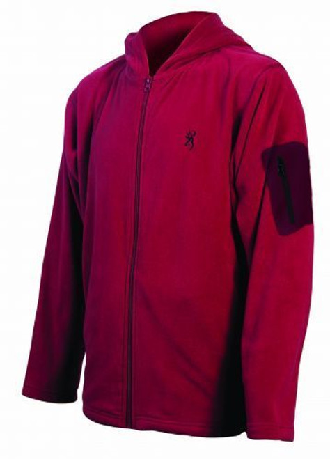 Browning Men's Hooded Fleece Jacket w/ Sleeve Pocket Mens BRI0028 Cedar