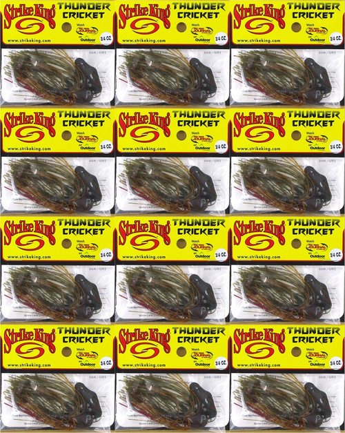 (12) Strike King 3/4 Oz Thunder Cricket Bladed Vibrating Swim Jigs Chatterbaits Falcon Lake Craw TCVSJ34-135 Brand New FREE SHIPPING!!!!!