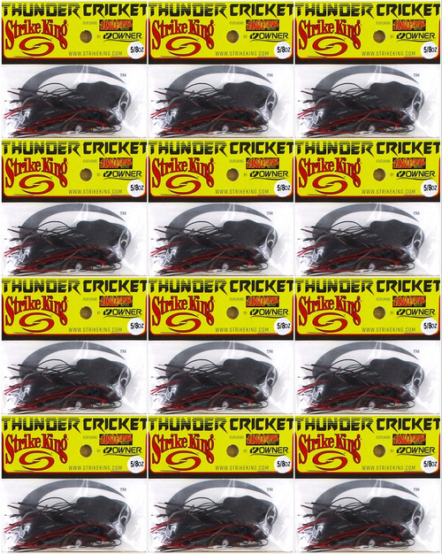 (12) Strike King 5/8 Oz Thunder Cricket Bladed Vibrating Swim Jigs Chatterbaits Black Widow TCVSJ58-832 Brand New FREE SHIPPING!!!!!