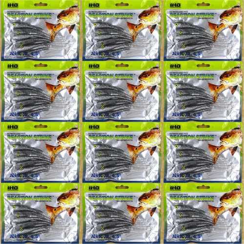 (50) Packs Reaction Strike 4 1/2" Saltwater Series Jerk Jr. Soft Jerkbaits American Shad WHOLESALE LOT #9 Brand New