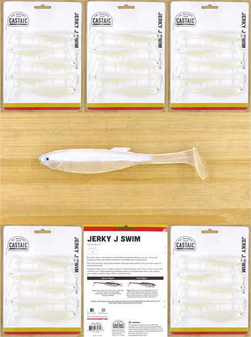 (5) Packs Castaic Jerky J Swim 5” Swimbaits Minnows Opening Night Brand New