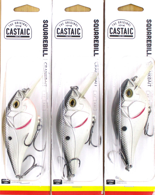 (3) Castaic 4 1/2" Squarebill 4.5 3/4 Oz Crankbaits Black Back Shad Brand New In Pack