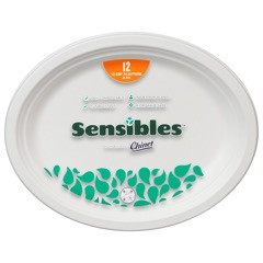 Chinet Sensible Platters CASE OF 144 PLATES (12 PACKS OF 12)