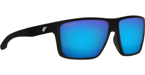 Fin-Nor POPPER Sunglasses - Matte Black Frame/Blue Mirror Poly Lens POP-001-BMGP