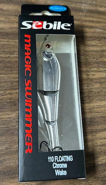Sebile Magic Swimmer 110 Floating Wake Chrome RARE DISCOUNTINUED!