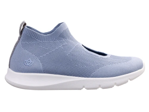 Spenco Women's Peek-A-Boo Slip-on Shoes Celestial Blue SIZE 9.5B FINAL SALE