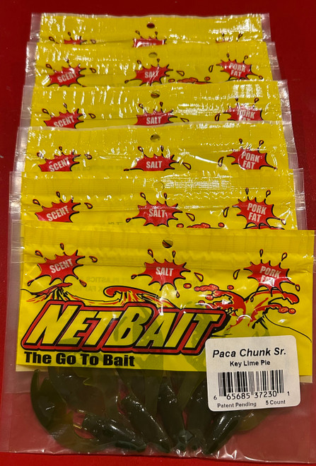 (6) packs Discontinued Netbait Paca Chunk Sr Jig Chunks KEY LIME PIE