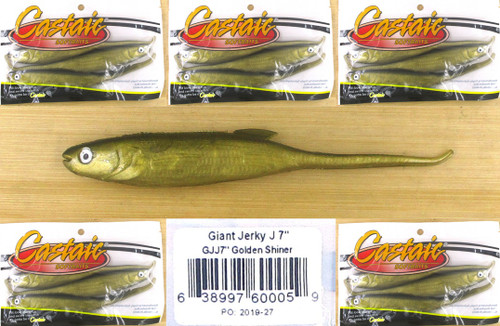(5) Packs Castaic Giant Jerky J 7” Swimbaits Minnows Golden Shiner Brand New