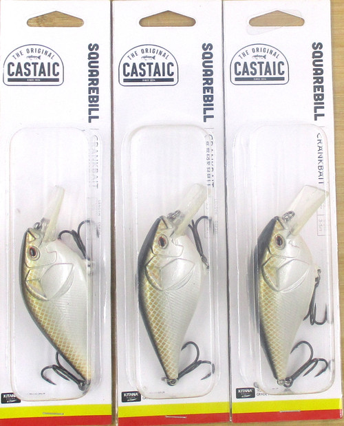 (3) Castaic 3 1/2" Squarebill 3.5 3/4 Oz Crankbaits Copper Green Shad Brand New In Pack