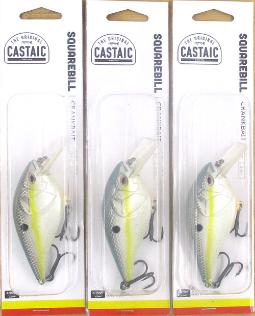 (3) Castaic 3 1/2" Squarebill 3.5 3/4 Oz Crankbaits Sexy Shad Brand New In Pack