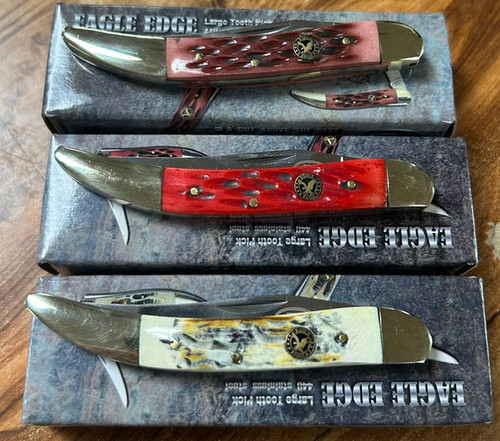 3-pack Eagle Edge Toothpick Pocket Knives GREAT QUALITY