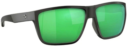 Fin-Nor POPPER Sunglasses - Matte Black Frame/Green Mirror Poly Lens POP-001-GMCP