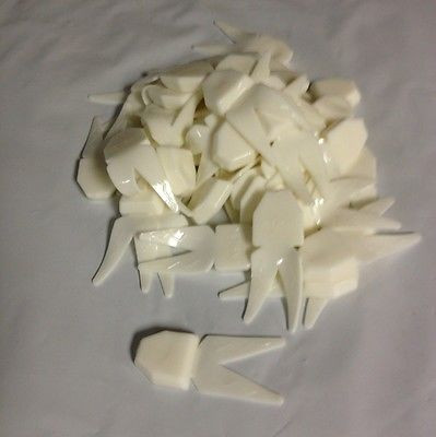 (50) Netbait Small Chunk Jig Trailer Bulk White