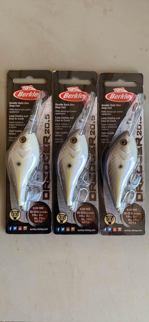 (3) Berkley Dredger 20.5 Crankbaits  BHBDRTC20.5-LAVS Lavender Shad