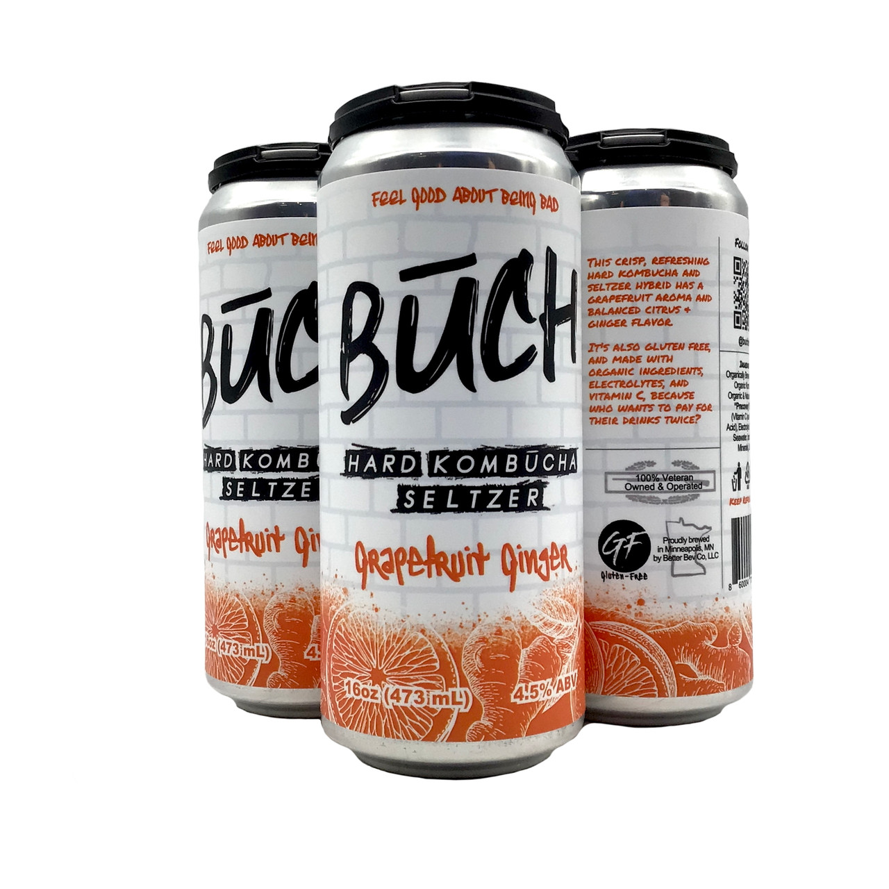 BUY BUCH HARD KOMBUCHA GRAPEFRUIT GINGER EACH Fridley Liquor