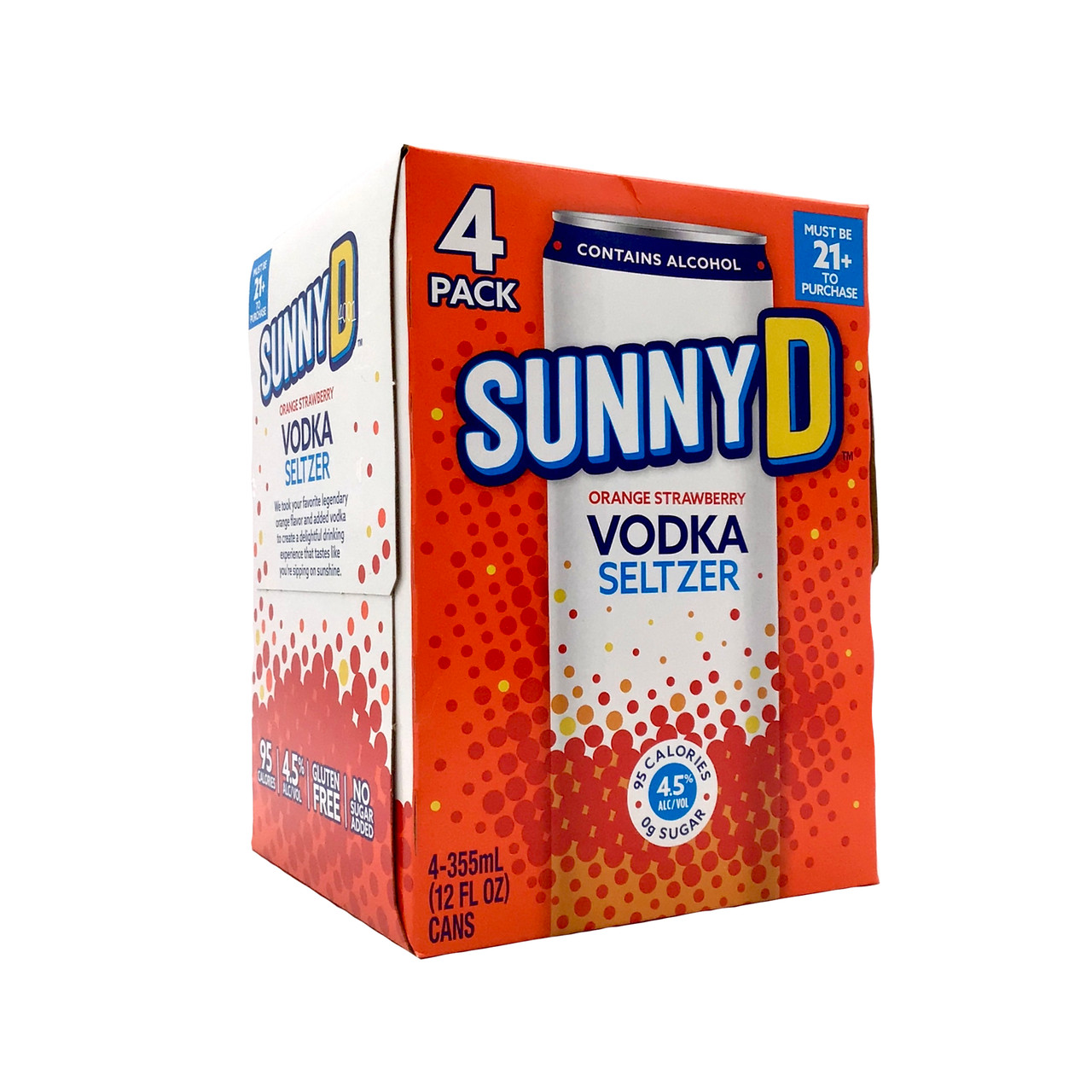 BUY SUNNY D VODKA SELTZER ORANGE STRAWBERRY EACH | Fridley Liquor