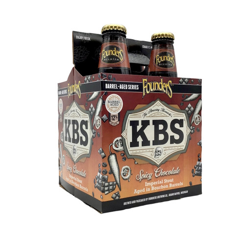 FOUNDERS KBS SPICY CHOCOLATE IMPERIAL STOUT AGED IN BOURBON BARRELS 4pk 12oz. Bottles