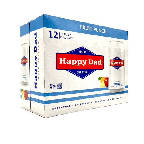 HAPPY DAD SELTZER FRUIT PUNCH 12pk 12oz. Cans