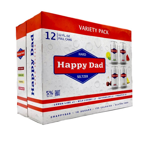 HAPPY DAD SELTZER VARIETY PACK 12pk 12oz. Cans