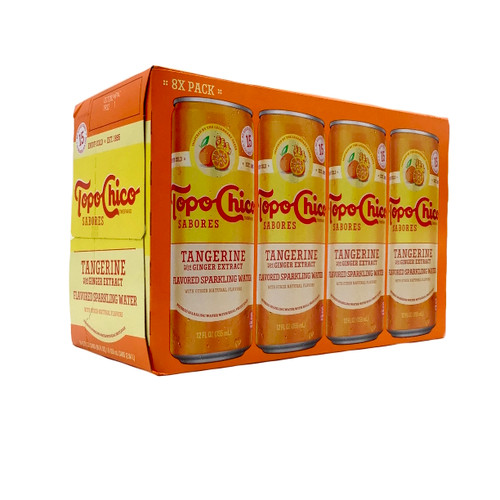 TOPO CHICO TANGERINE WITH GINGER SPARKLING WATER 8pk 12oz. Cans