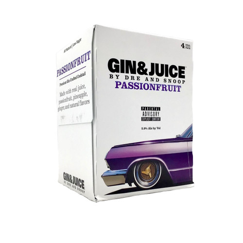 GIN & JUICE PASSIONFRUIT BY DRE AND SNOOP 4pk 12oz. Cans