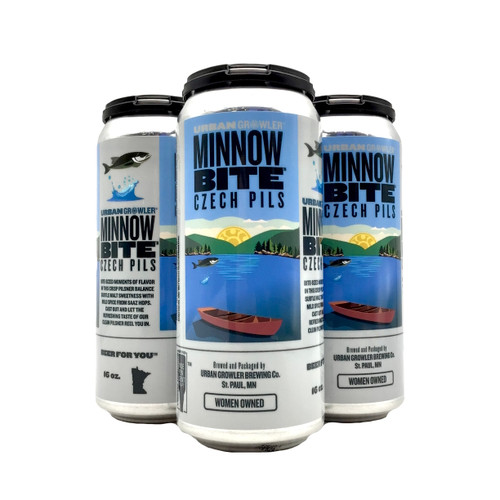 URBAN GROWLER MINNOW BITE CZECH PILS 4pk 16oz. Cans