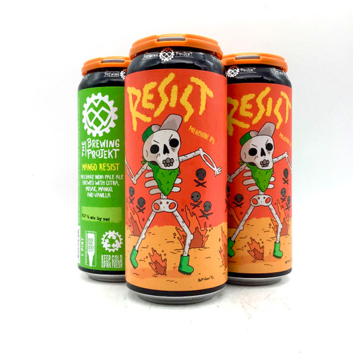 BREWING PROJEKT MANGO RESIST MILKSHAKE INDIA PALE ALE BREWED WITH CITRA, MOSAIC, MANGO, AND VANILLA 4pk 16oz. Cans